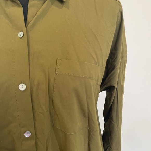 J.Jill Moss Green Button Up Blouse - Picture 2 of 9